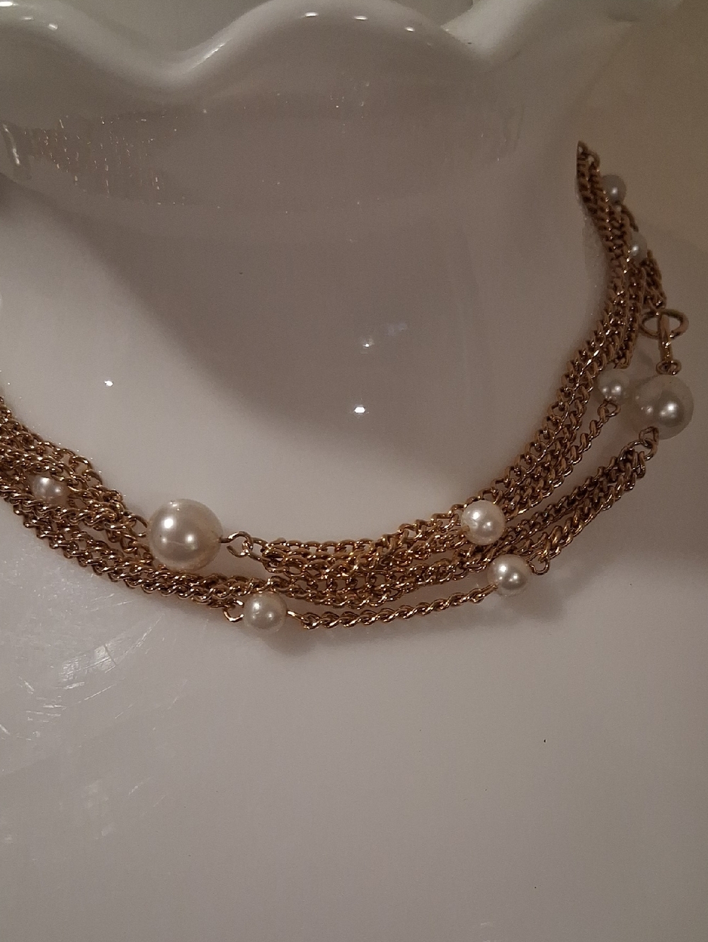 Goldtone Multi-Strand Pearl Accent Necklace - Women Jewelry Emmons